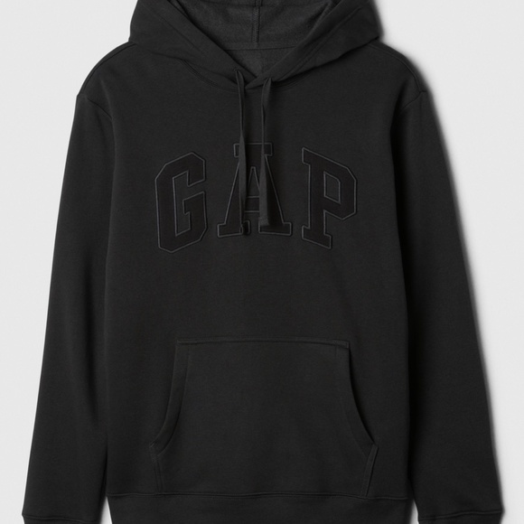 GAP Hoodie Back Gray Logo Pullover Fleece Cotton Men’s Size 510981-80-1 - Picture 4 of 5